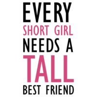 Every short girl need a tall best friend - ladies t-shirt