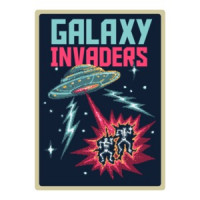 Galaxy Invaders Retro Movie Poster T-Shirt