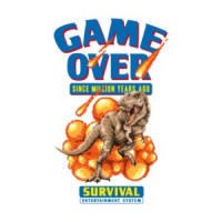 Game Over Retro Dinosaur Parody T-Shirt