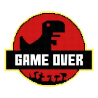 Game Over Retro Jurassic Park Style T-Shirt