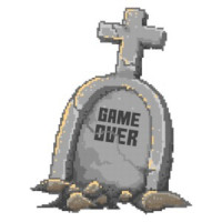 Game Over Retro Tombstone T-Shirt