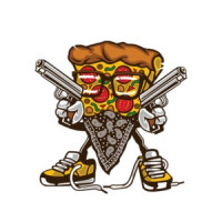 Gangsta Pizza Vintage T-Shirt