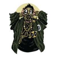 Gangsta Wearing A Gas Mask Apocalyptic T-Shirt