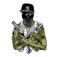 Gangsta Zombie Spooky Apocalyptic T-Shirt
