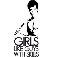 Girls like guys with skills - Bruce Lee Napoleon Dynamite T-Shirt