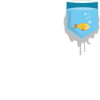 Gold Fish in pocket - Funny T-Shirt