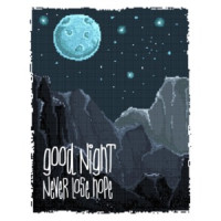 Good Night Never Lose Hope Retro Moon T-Shirt