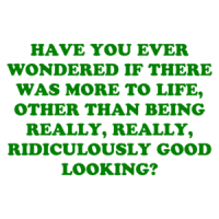 HAVE YOU EVER WONDERED IF THERE WAS MORE TO LIFE, OTHER THAN BEING REALLY, REALLY, RIDICULOUSLY GOOD LOOKING? Shirt