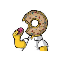 Homer Simpson Doughnut Eating Doughnut T-Shirt