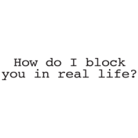 How Do I Block You In Real Life? T-shirt