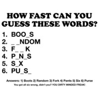 How Fast Can You Guess These Words? Shirt