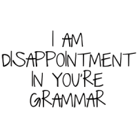 I Am Disappointment In You're Grammar Shirt
