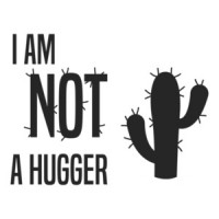 I am not a hugger - cactus - funny t-shirt