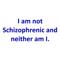 I am not Schizophrenic and neither am I. Shirt
