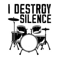I destroy silence  - drummer t-shirt