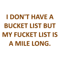 I DON'T HAVE A BUCKET LIST BUT MY FUCKET LIST IS A MILE LONG. Shirt