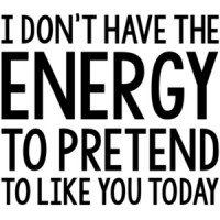 I dont have the energy to pretend to like you today - insult t-shirt