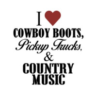 I Heart Cowboy Boots Pickup Trucks And Country Music T-Shirt