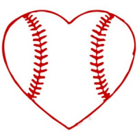 I love baseball - baseball heart t-shirt