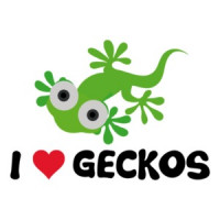 I love (heart) geckos - gecko t-shirt