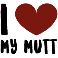 I love (heart) my mutt - mutt t-shirt