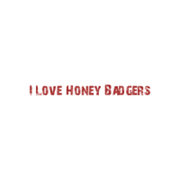 I Love Honey Badgers T-Shirt