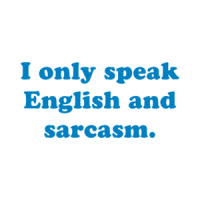I only speak English and sarcasm. Shirt