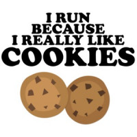 I run because I really like cookies - funny exercise t-shirt