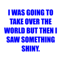 I WAS GOING TO TAKE OVER THE WORLD BUT THEN I SAW SOMETHING SHINY. Shirt