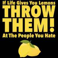 If life gives you lemons throw them at people you hate - funny t-shirt