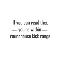 If You Can Read This, You're Within Roundhouse Kick Range T-Shirt