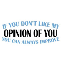 If you don't like my opinion of you. You can always improve. T-Shirt