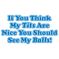 If You Think My Tits Are Nice You Should See My Balls T-shirt 