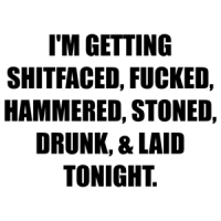 I'M GETTING SHITFACED, FUCKED, HAMMERED, STONED, DRUNK, & LAID TONIGHT. Shirt