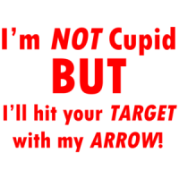 I'm Not Cupid But I'll Hit Your Target With My Arrow!  Funny Valentine's Day Shirt