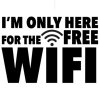 I'm only here for the free wifi - sarcastic t-shirt