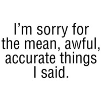I'm Sorry For The Mean Awful Accurate Things I Said T-Shirt