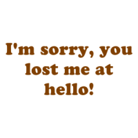 I'm sorry, you lost me at hello! Shirt