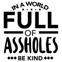 In a world full of assholes - be kind - funny t-shirt