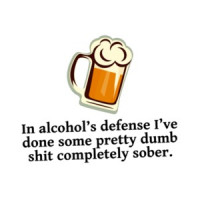 In Alcohols Defense, I've Done Some Pretty Dumb Shit Completely Sober Shirt