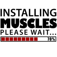Installing Muscles. Please Wait. Funny Work Out T-Shirt
