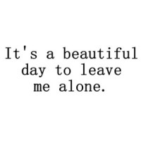 It's a beautiful day to leave me alone. Funny Sarcastic T-Shirt