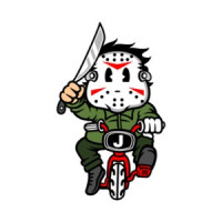 Jason On A Bicycle Retro Cartoon T-Shirt