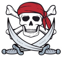 Jolly Roger Pirate Flag T-Shirt - Skull & Crossbones Buccaneer Costume Shirt