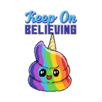Keep On Believing Unicorn Retro T-Shirt