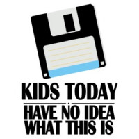 Kids today have no idea what this is - floppy disk t-shirt