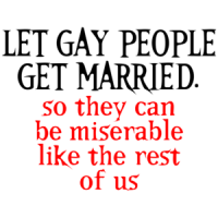Let Gay People Get Married, So They Can Be Miserable Like The Rest Of Us Funny Shirt