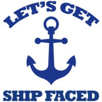 Lets get ship faced - funny boating t-shirt