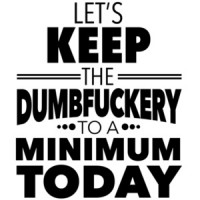 Let's keep the dumbfuckery to a minimum today - funny t-shirt