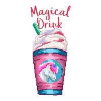 Magical Unicorn Drink Retro T-Shirt